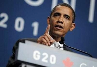 Tổng thống Obama phát biểu tại Hội nghị G20. 
